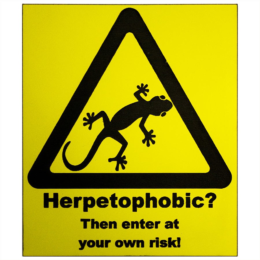ProRep Sign Herpetophobic Yellow