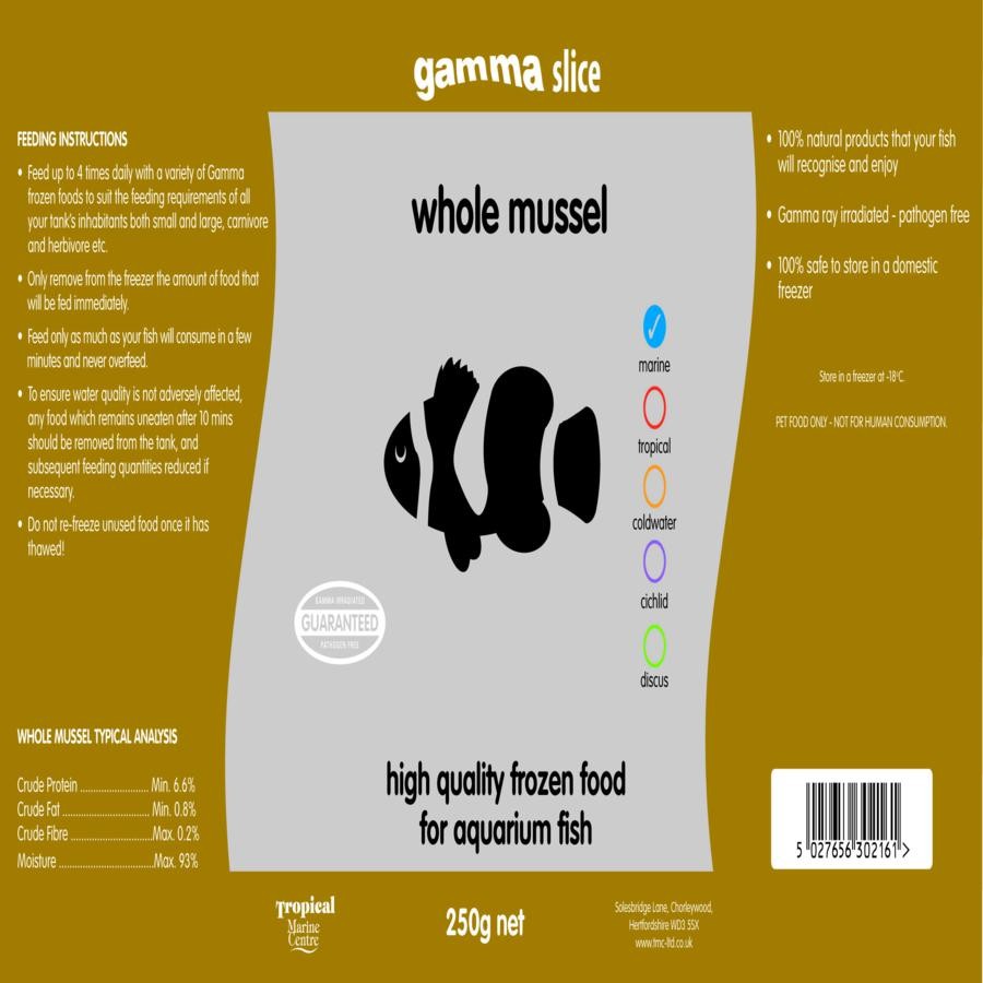 Gamma SLICE Whole Mussel 250g