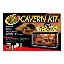 Zoo Med Cavern Kit with Excavator Clay Burrowing Substrate