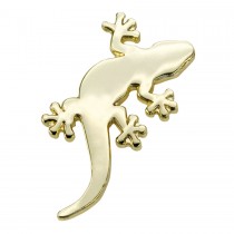 Blue Bug Pin Badge Gecko gold